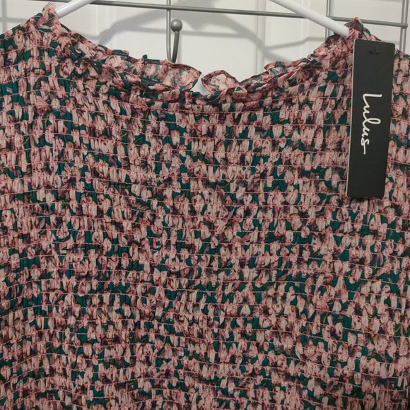 NWT Lulus Floral Mini Dress Large - Picture 2 of 5